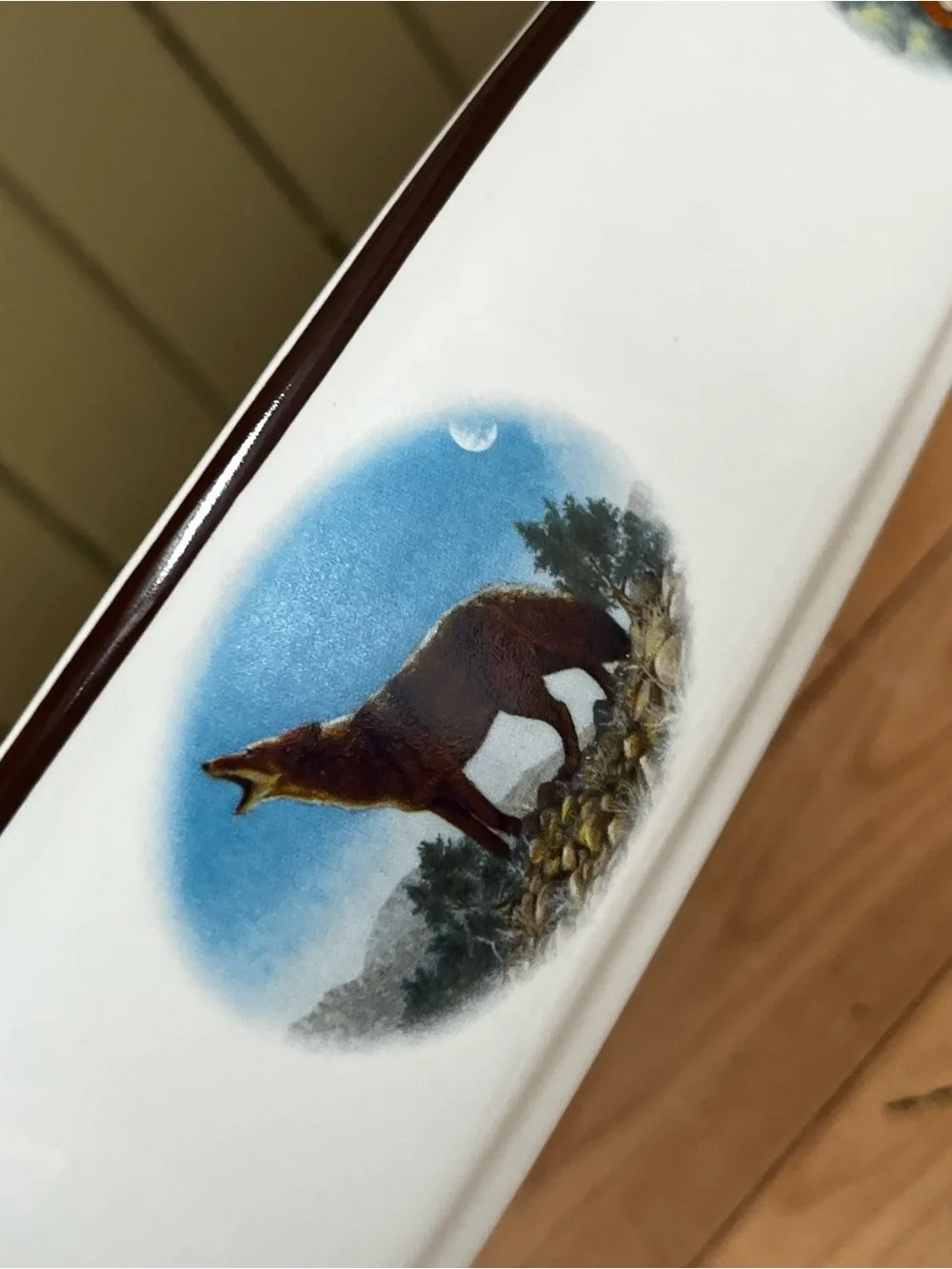 National wildlife Federation wildlife motive Ceramic Oval Baking Dish